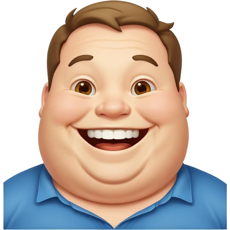 Fat guy laughing  emoji