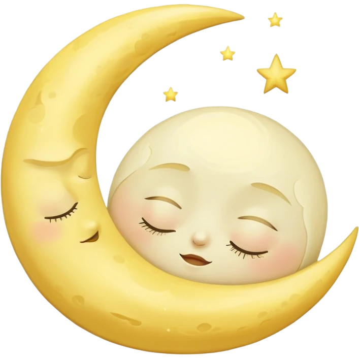 sleepy moon emoji
