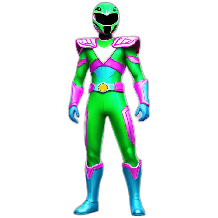 neon power ranger full body emoji