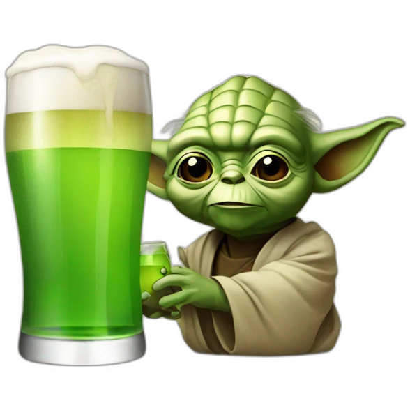 Yoda-drink-beer emoji