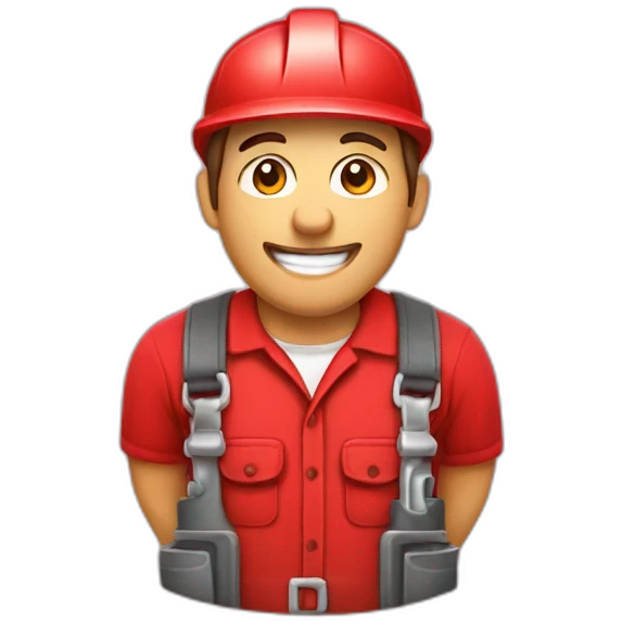 plumber in red emoji