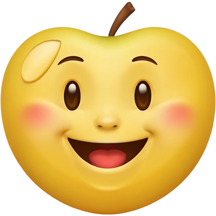 laughing face emoji, joyful and expressive, apple style emoji