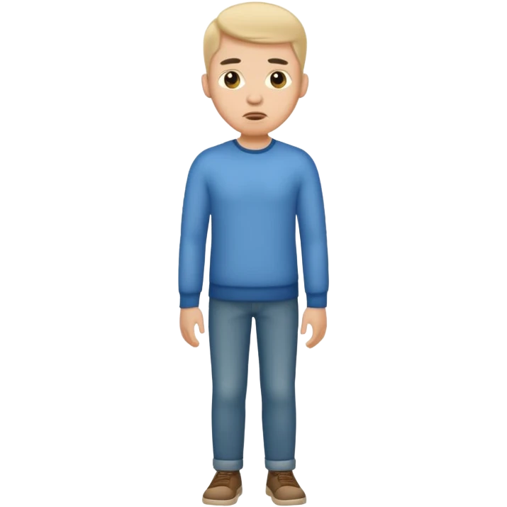 confused man, full body emoji