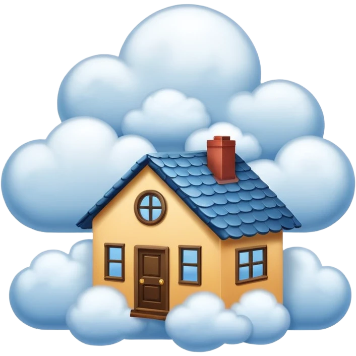 house made of clouds material  emoji