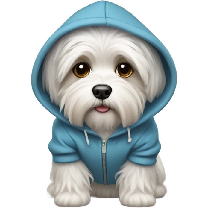 Havanese wearing a hoodie  emoji