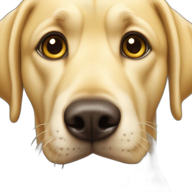 begging yellow labrador emoji