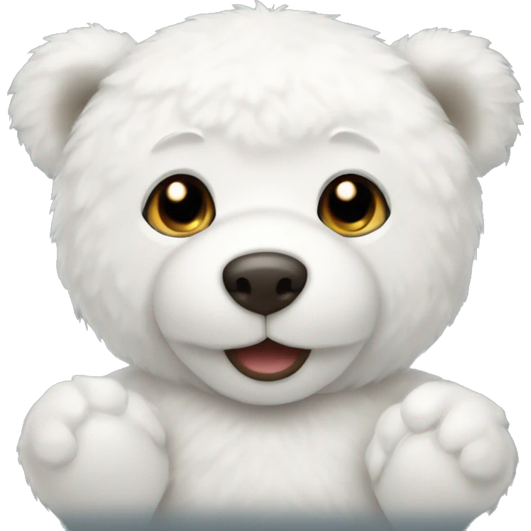 white teddy bear  emoji