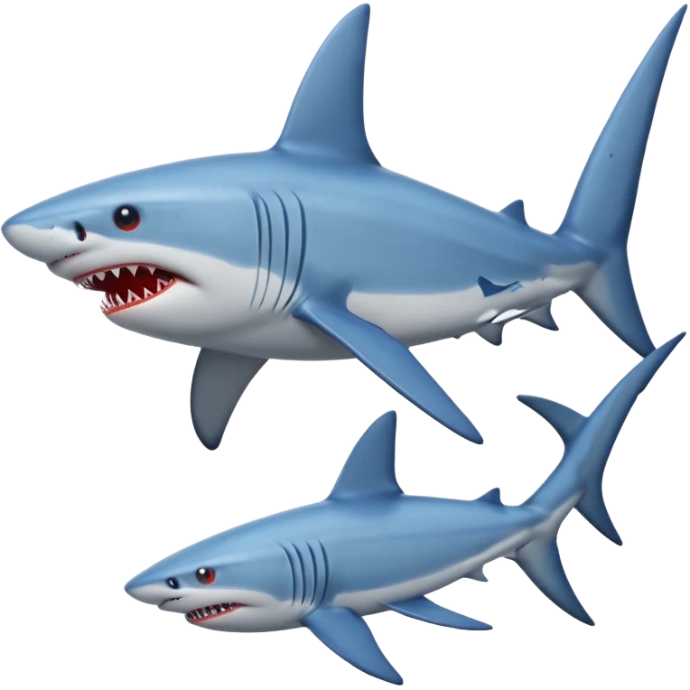 blue Shark attack efferct with blood emoji