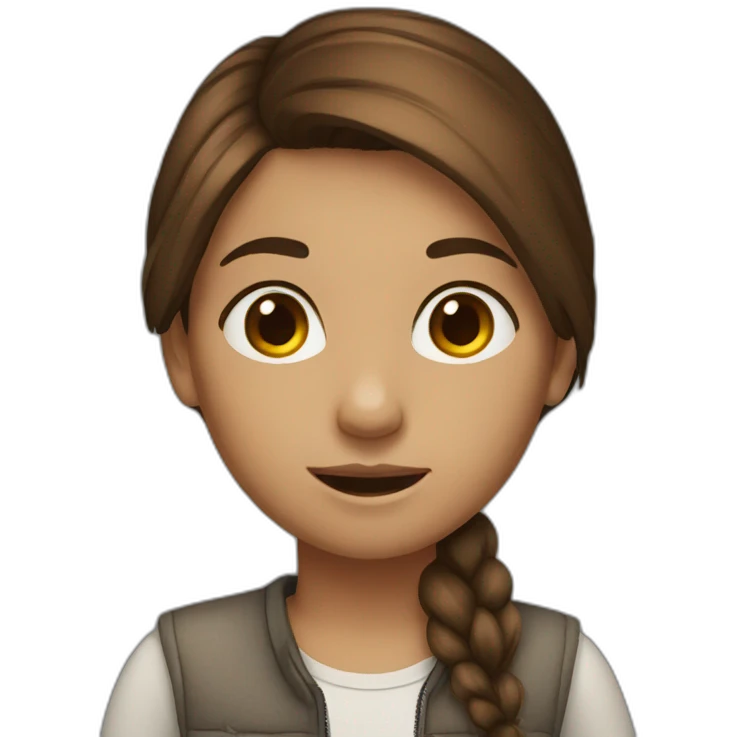 A brown hair girl emoji