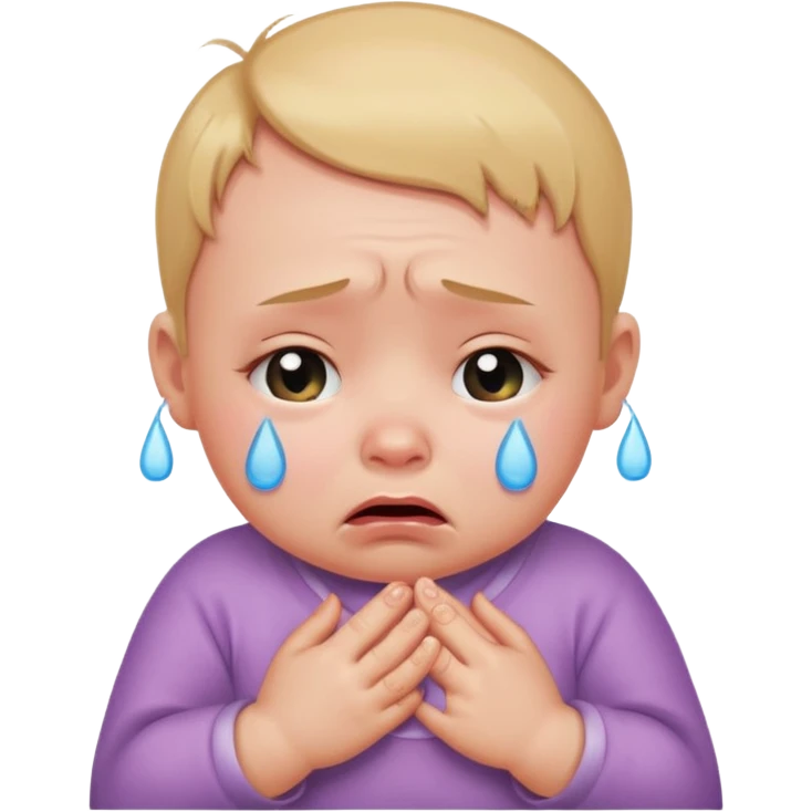 Sad baby crying  emoji
