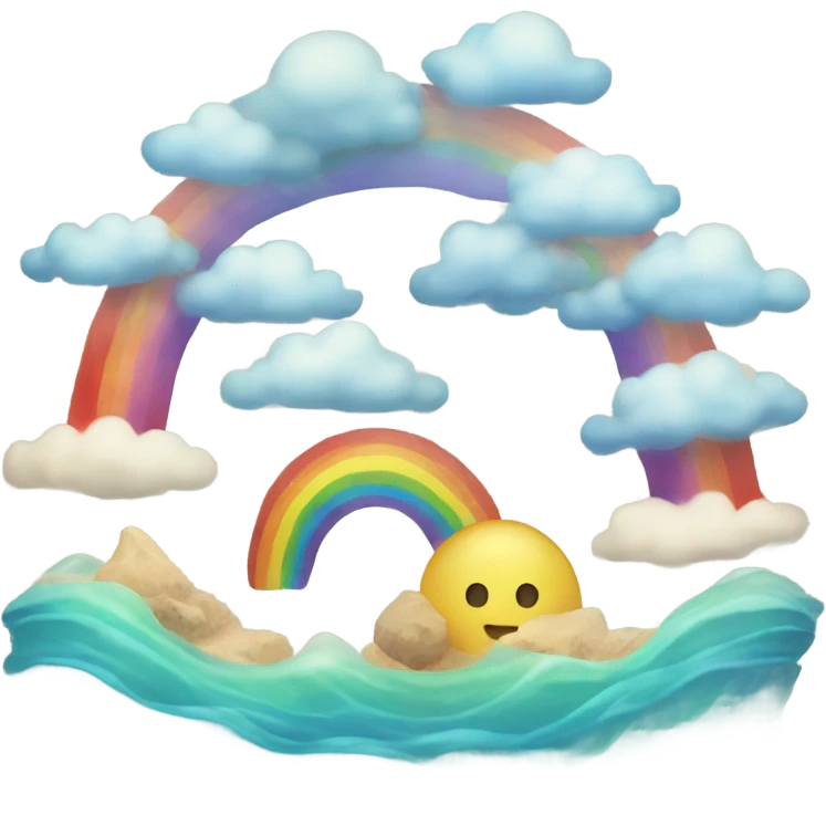 Ocean and rainbows emoji