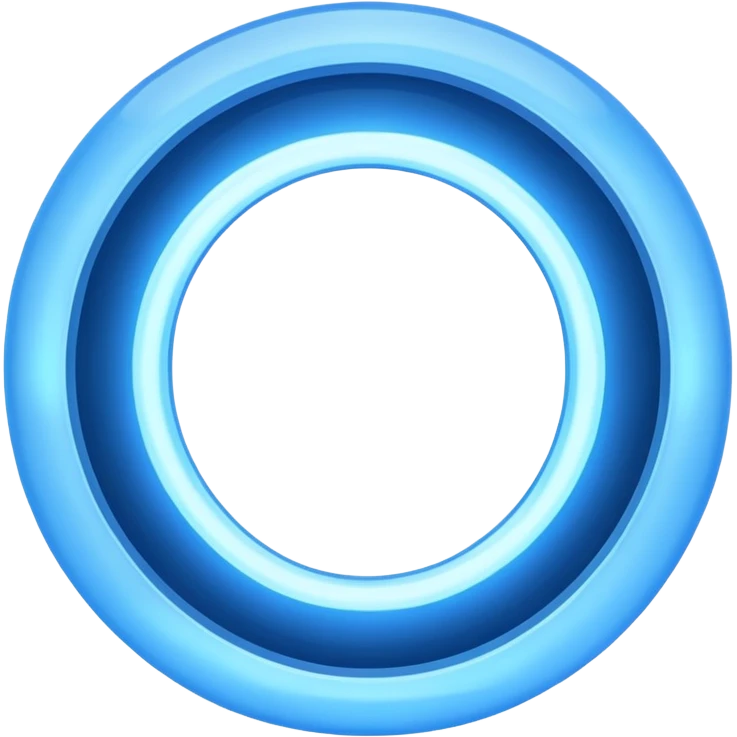 circular blue halo 3d oval emoji