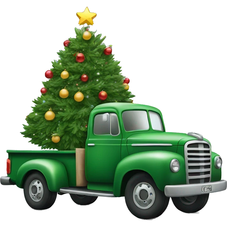 Xmas tree with truck  emoji