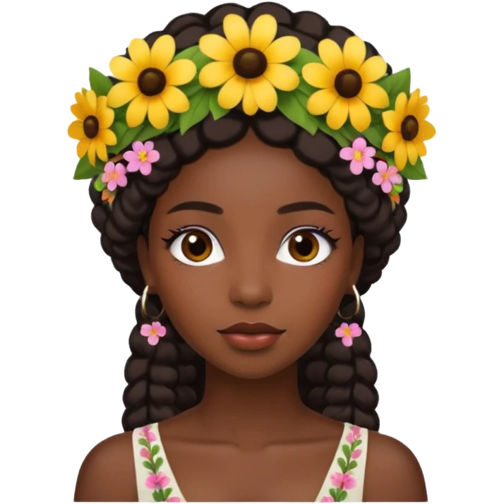 Femme noire belle emoji