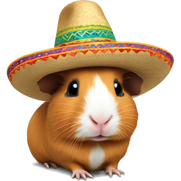 Guinea pig wearing a sombrero  emoji