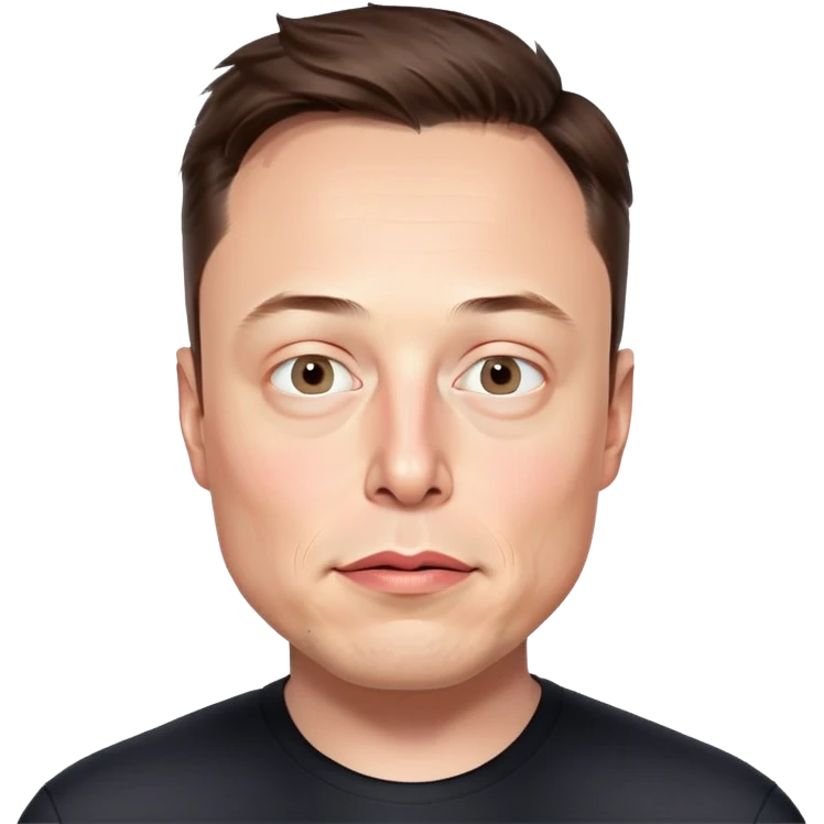 elon musk with x over his eyes  emoji