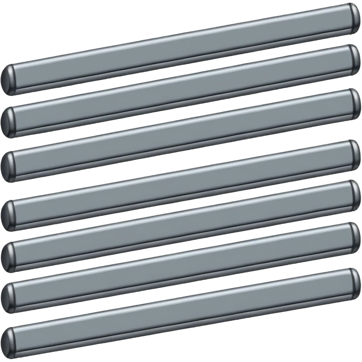 Horizontal multiple little bars merging into a bigger emoji