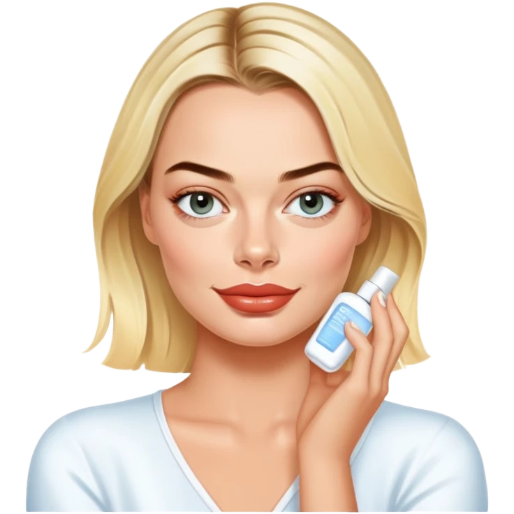Margot Robbie skincare  emoji
