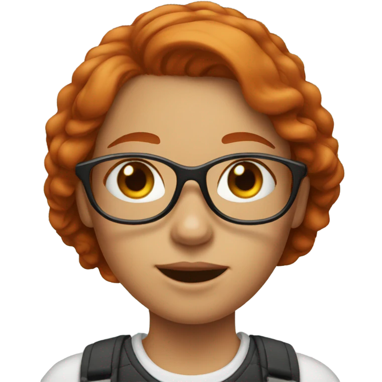 redhead girl with glasses  emoji