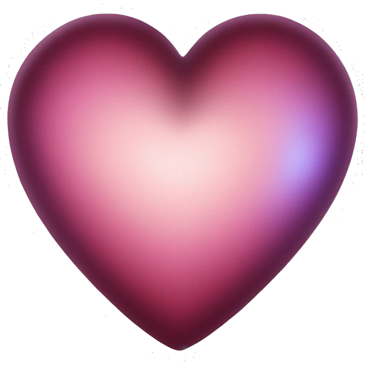 maroon iridescent heart emoji