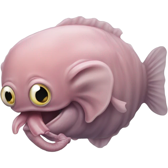 Blob fish elephant trunk emoji