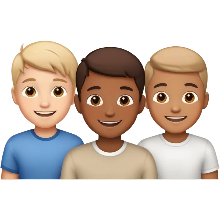 Apple’s three boys emoji but with four boys emoji