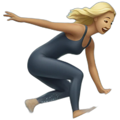 a woman surfing emoji
