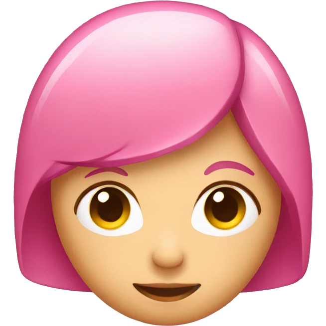 female holding pink head, emoticon emoji