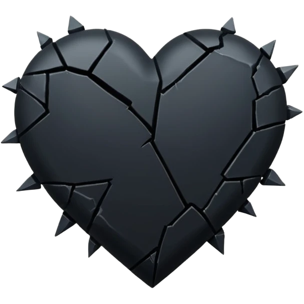Corazón negro roto emoji