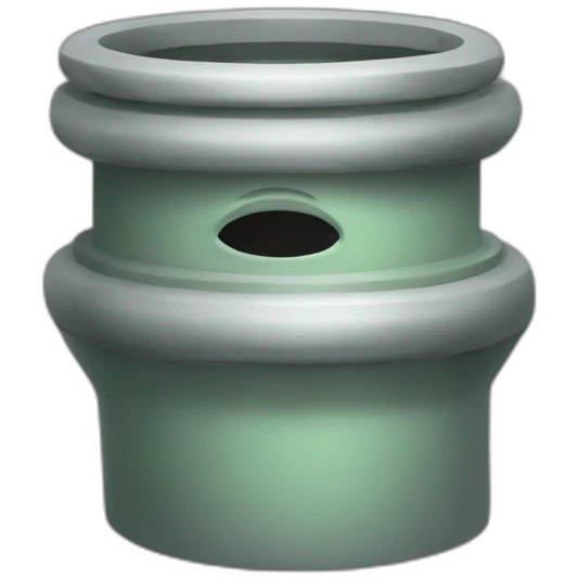 Sewer pipe with face emoji