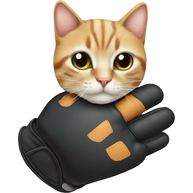 glove you with cat emoji
