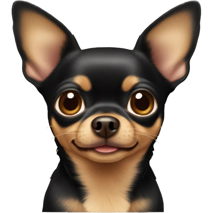 Black and brown chihuahua  emoji