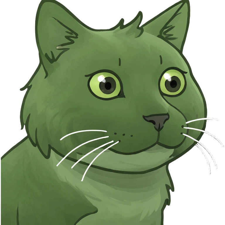 Cat with hair  emoji