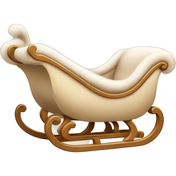 Beige sleigh ￼ emoji