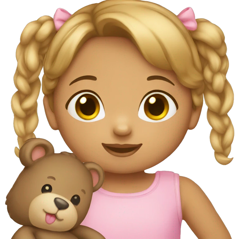 Little girl teddy bear emoji