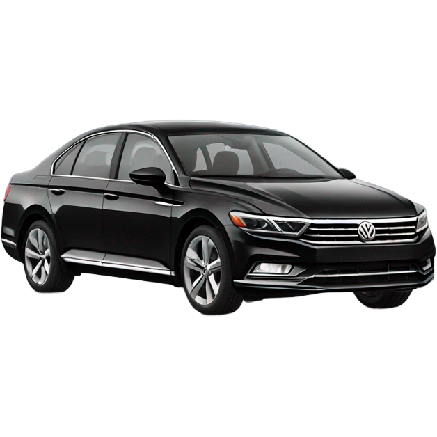Black volkswagen 2018 Passat car emoji