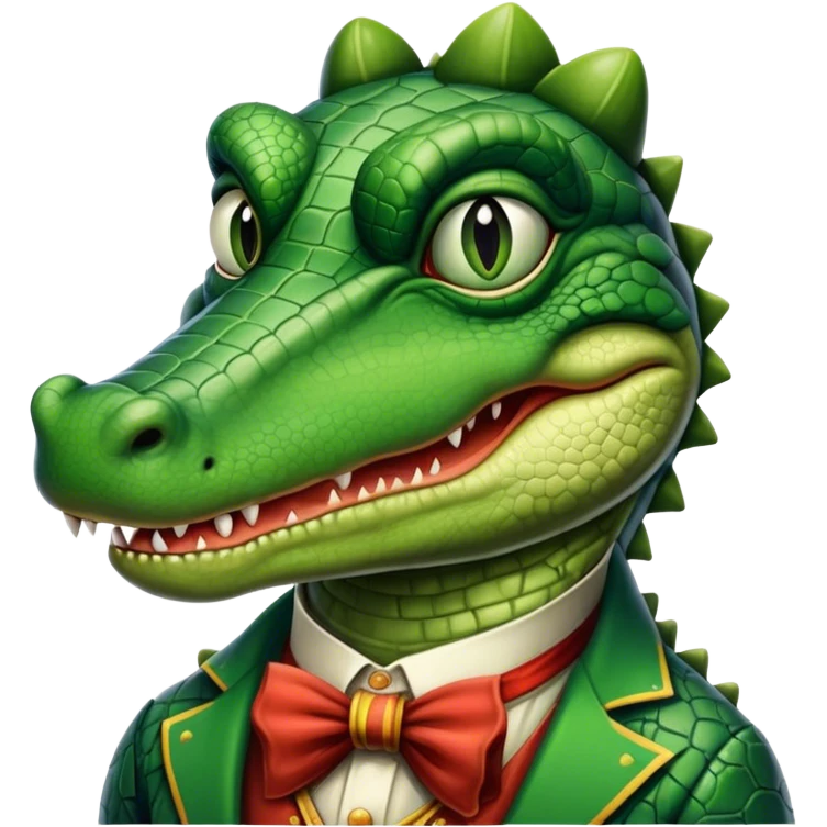 Vintage circus alligator man emoji