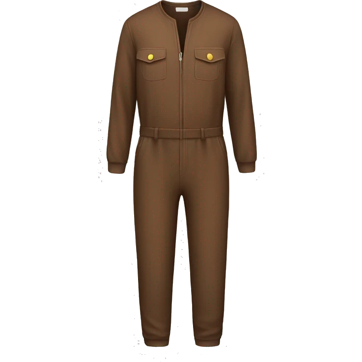realistic brown jumpsuit emoji