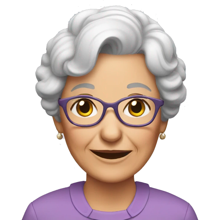 Granny with a friends emoji