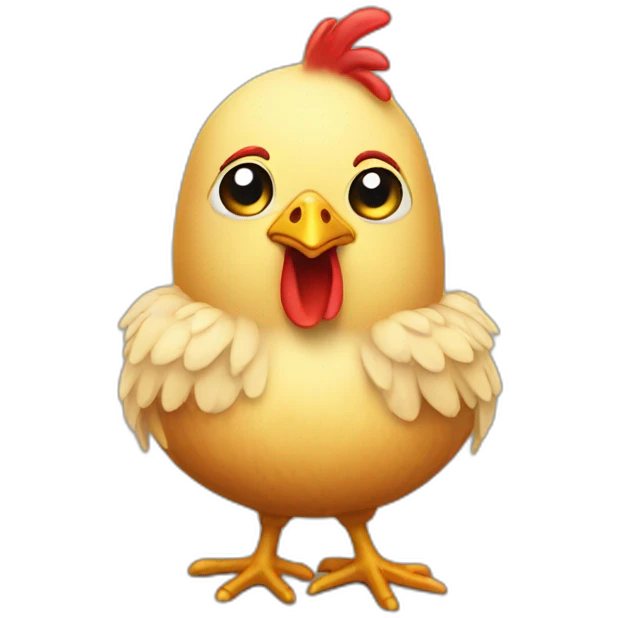 judgmental chicken emoji