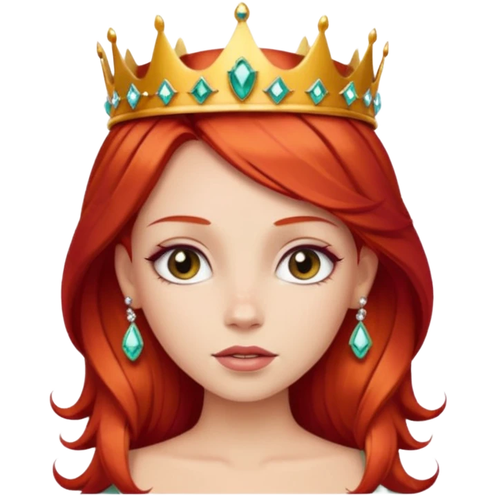 Sexy red hair princess emoji
