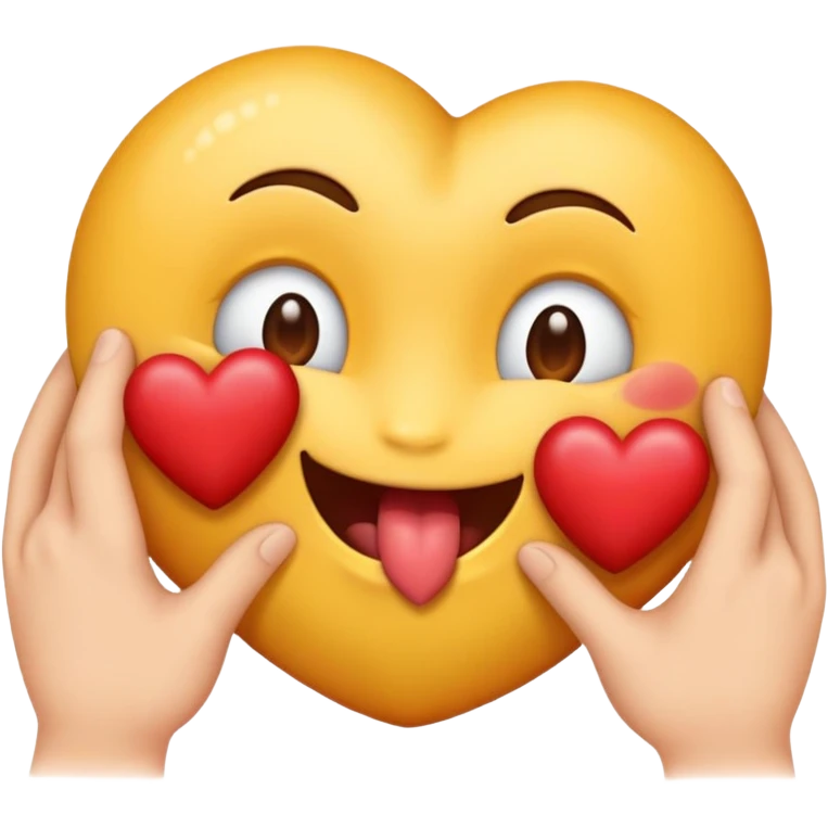 Un emoji tradicional dando un beso y sacandote el dedo palabrota  emoji