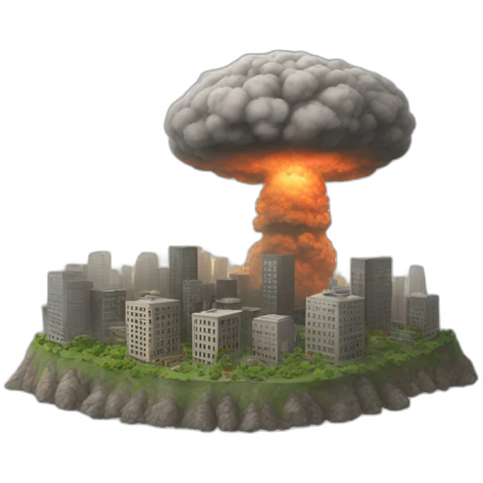 A city being nuked emoji