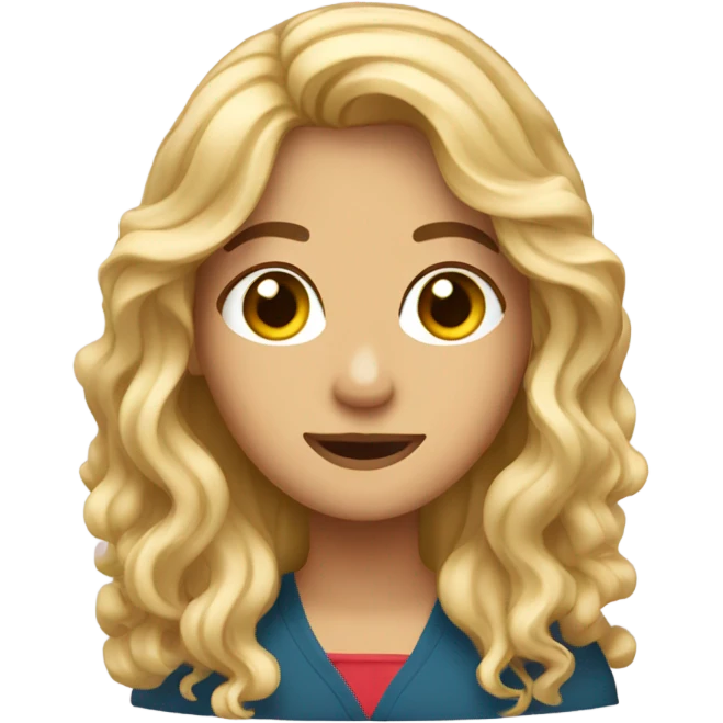 Please make a long, wavy haired blonde, Italian woman emoji