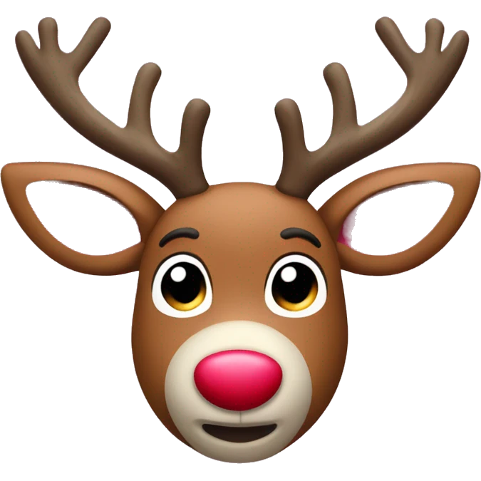 Rudolph the pink nose reindeer  emoji
