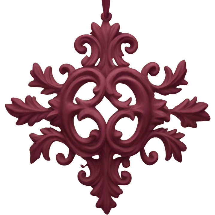 Antique Burgundy colored ornament emoji