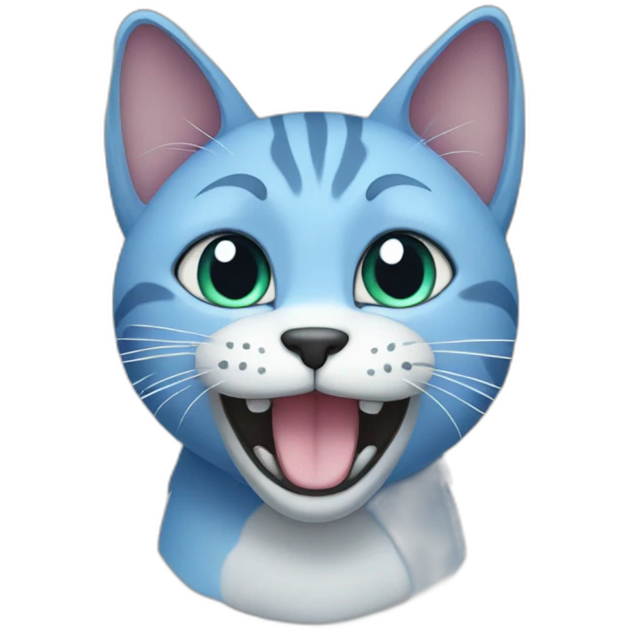 Blue cat emoji