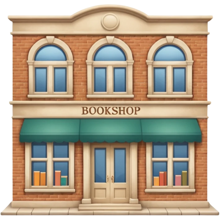 Beige bookshop building  emoji