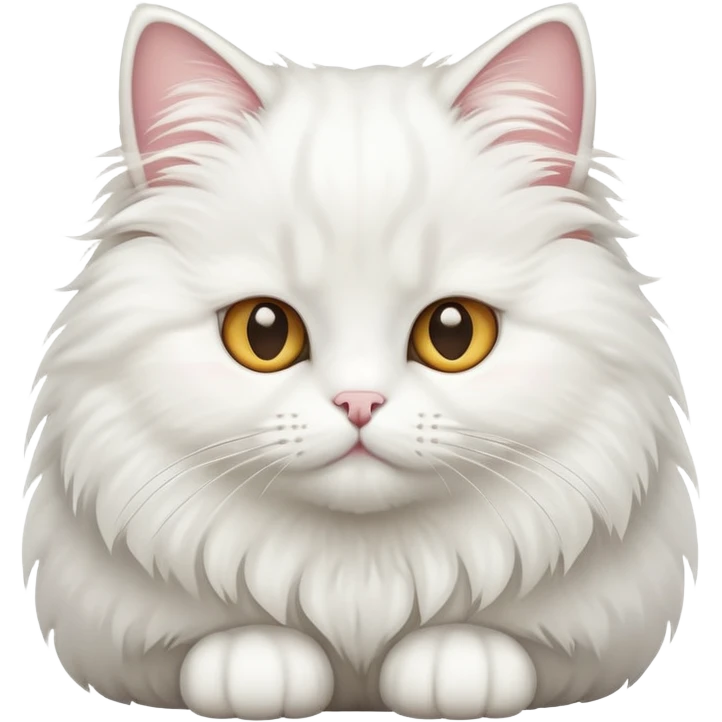 White fluffy cat  emoji