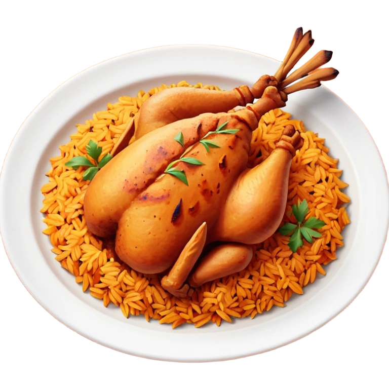 chicken tandoori with  tandoori  masala rice emoji
